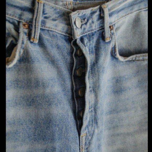 GRLFRND Helena Light Wash Distressed Boyfriend denim jeans - Picture 12 of 13